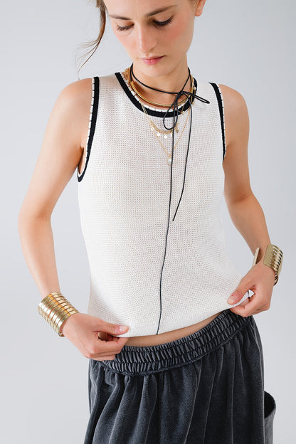 Pointelle Sleeveless Top