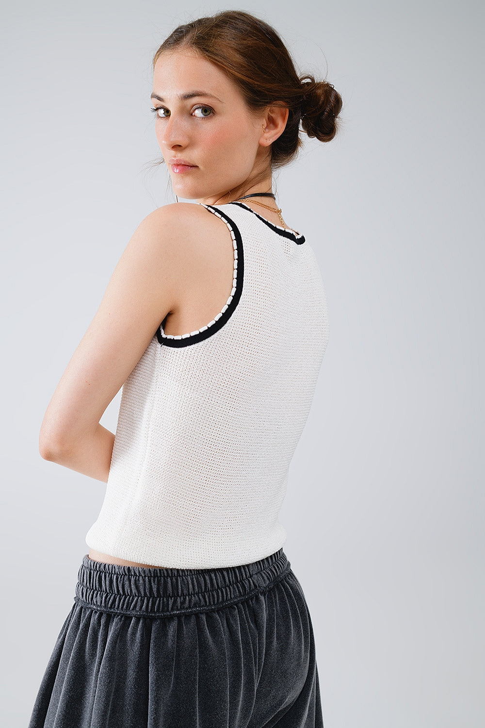 Pointelle Sleeveless Top