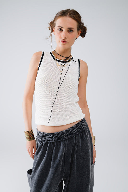 Pointelle Sleeveless Top