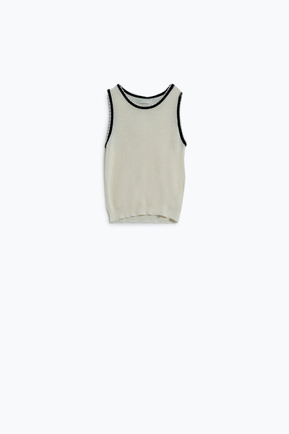 Pointelle Sleeveless Top